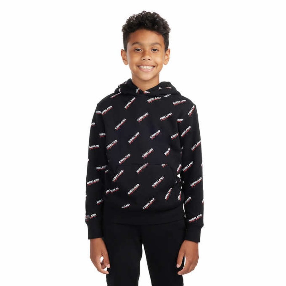 Kirkland Signature Costco Black Unisex Youth Logo Hoodie